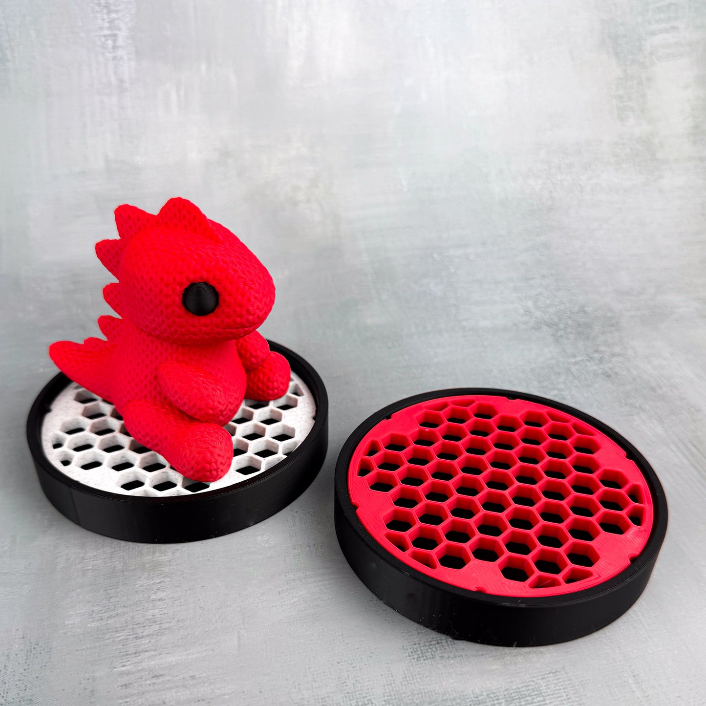 Levitation Coaster - Round Edition in Marble Slate - Set of 2