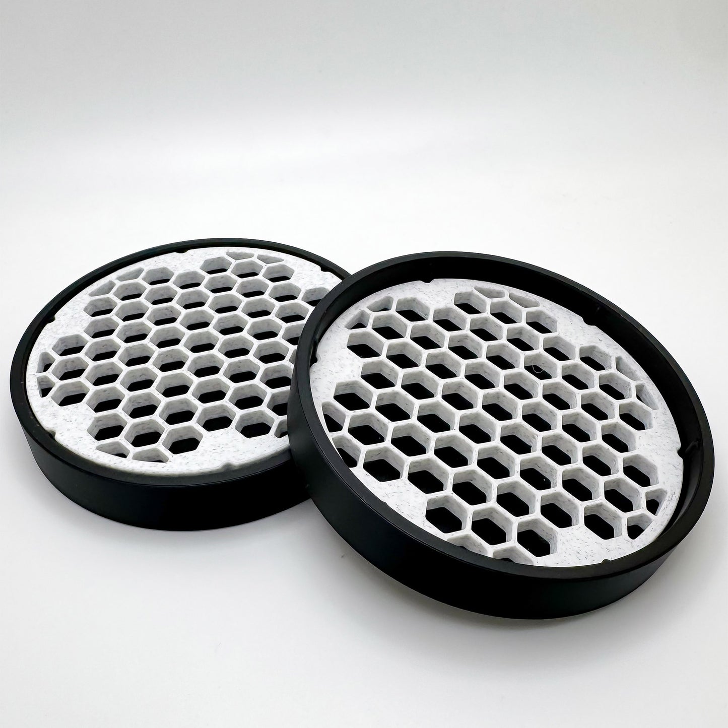 Levitation Coaster - Round Edition in Marble Slate - Set of 2