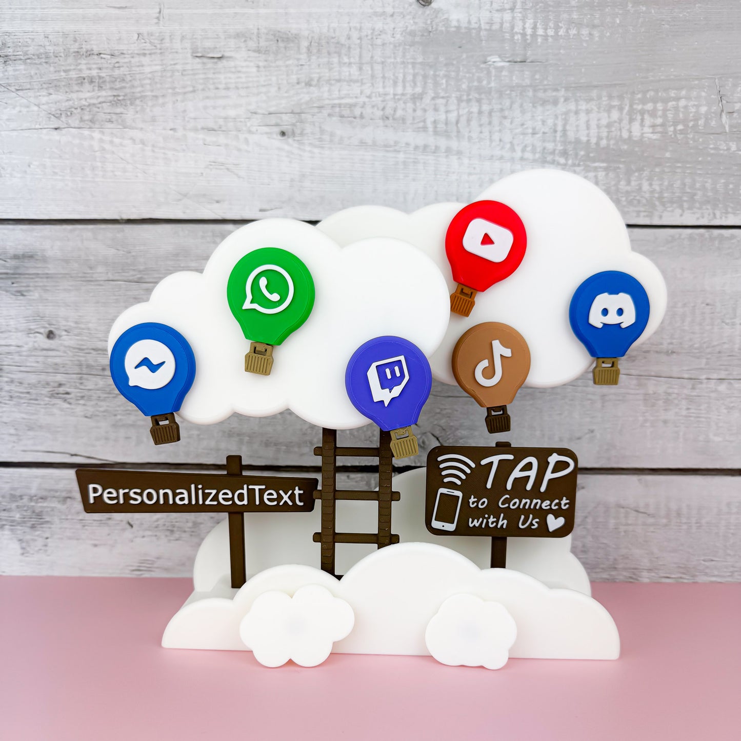 LinkClouds NFC Tag Set – Hot Air Balloon Edition in Playful Vibrant