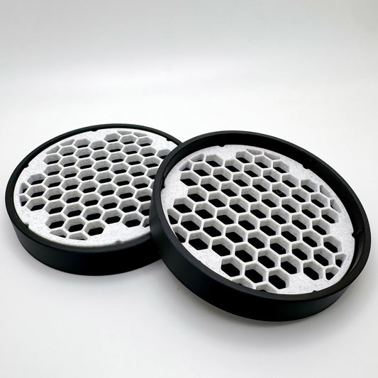 Levitation Coaster - Round Edition in Marble Slate - Set of 2
