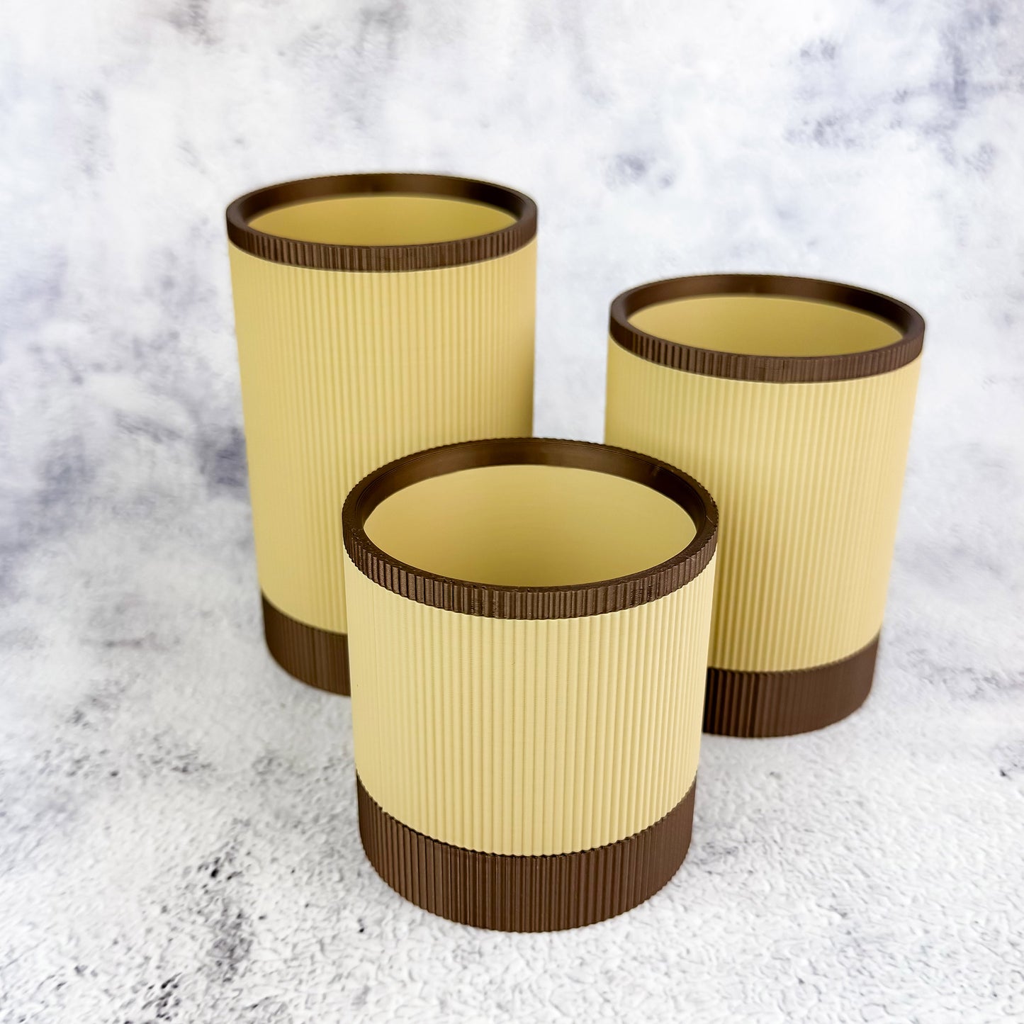 Mesa Succulent Planter Set - Brown/Bronze